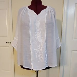 Sheer White Blouse